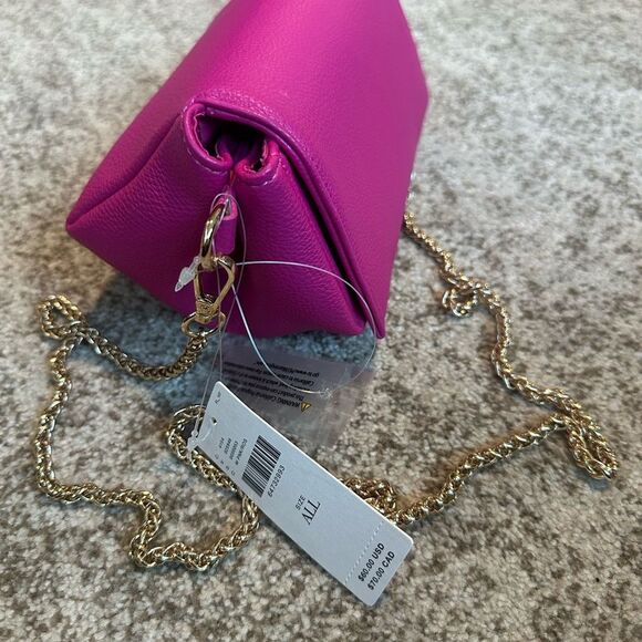 Anthropologie Pink Faux Leather Crossbody Bag NWT - Picture 2 of 8